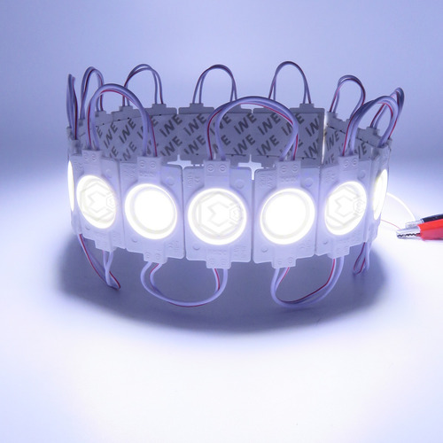 20 Módulos De 9 Led Cob Plasma Redondos Alta Intensidad 12v Luz Blanco Frío
