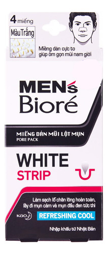Bioré Men Deep Charcoalpore Limpeza Removedor De Cravos 4un