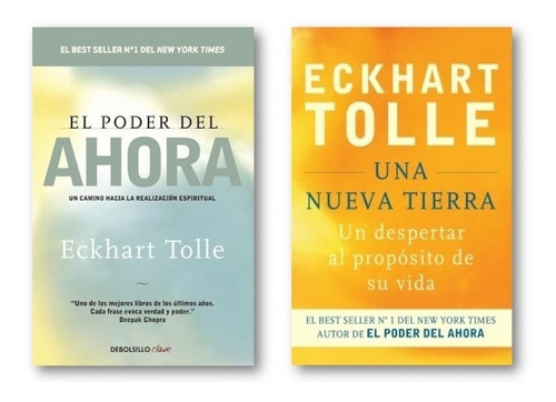 2 Libros Eckhart Tolle El Poder Del Ahora + Nueva Tierra