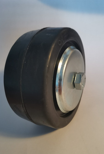 4 Ruedas 4 Plg Hule Vulcanizado Doble Balero Tuerca Tornillo