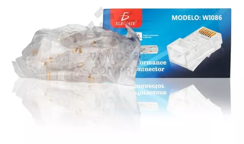 CONECTORES AMP RJ45 CAT 6 POR CAJA DE 100 UNIDADES (PN:GP-120-M-6)