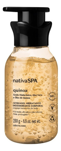  Nativa Spa Acquagel Quinoa Oboticario Tipo de envase Botella