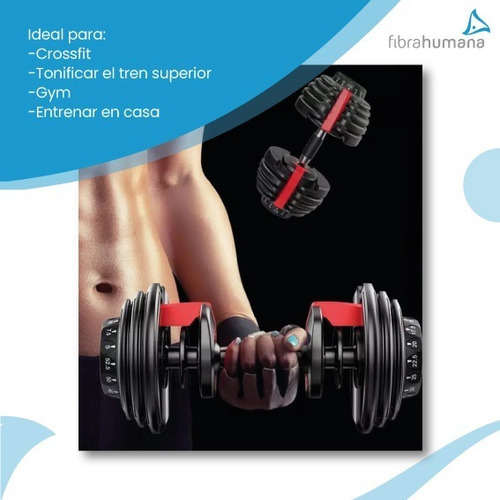 Mancuerna Maciza 16 Kg Regulable Ajustable Gym Fitness