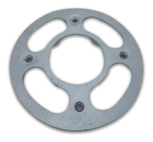 Imagem 2 de 6 de Suporte Para Vaso Redondo 25cm Alumínio Roda Silicone Prata