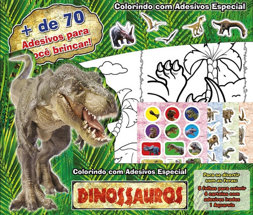 Colorindo Com Adesivos Especiais Dinossauros, De On Line A., Vol. Na. Editora Online, Capa Mole Em Português, 0000