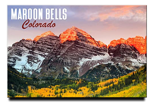 Imán Para Nevera Maroon Bells, Recuerdo De Viaje A Colorado,