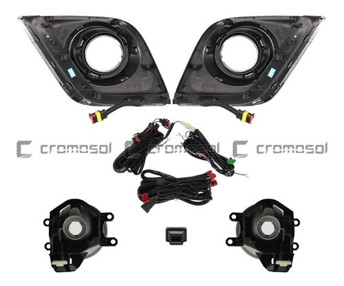 Kit Faro Auxiliar Hilux C/luz Diurna Y Giro 2016 2019 Led