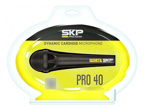 Microfono Profesional Skp Pro 40 Dinamico Unidireccional Color Negro