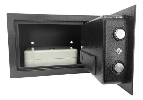 Caja Fuerte De Seguridad Digital Electronica Teclado + Llave Color Nano black
