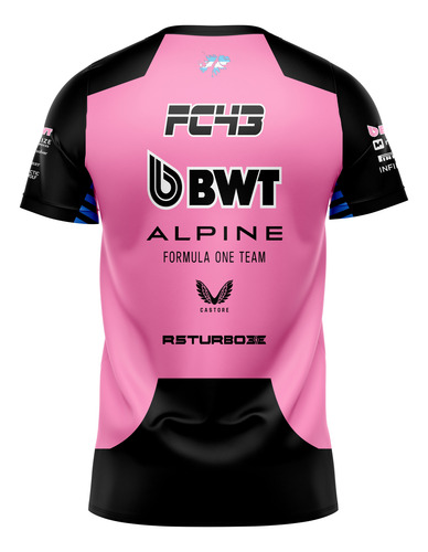 Camiseta India Franco Colapinto Rosa Y Negra 2025