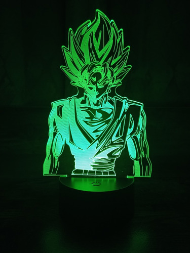 Lampara Led Goku 7 Colores Led En Uno Dragon Ball Z