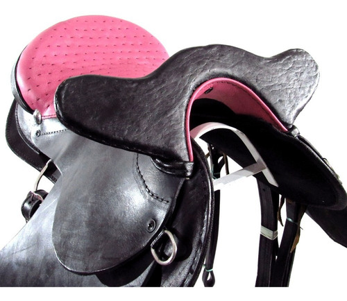 Sela Australiana De Cabeça Preta Com Rosa Luxo Inox 16 Pol Cor Preto-rosa