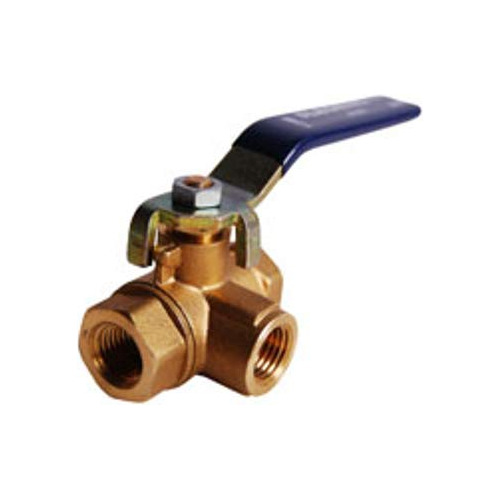 101-442 Three-way Forged Brass Ball Valve, 1.2 X1 X1.5 