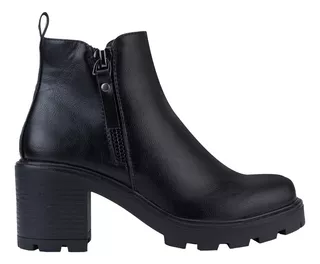 Bota Moto Tacon Medio Tierra Bendita Negro Mujer 5003