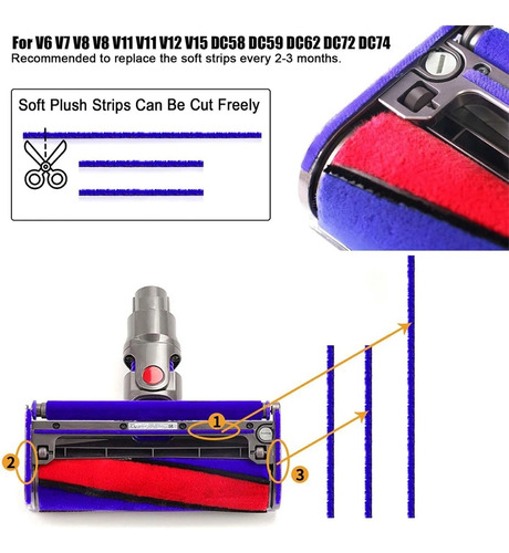 Manguera Tubular Con Tiras De Felpa Suave Para V7, V8, V10,