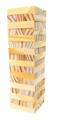 Imagen 4 de 7 de Juego Torre Apilable Jenga De Madera En Caja Retro