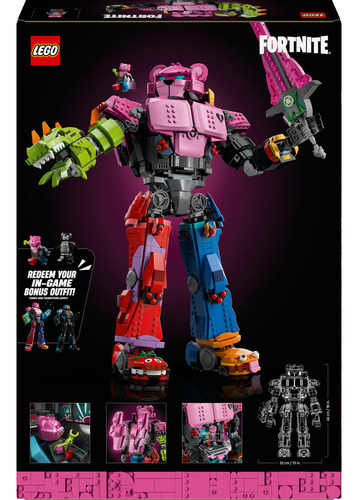 LEGO Fortnite Líder del equipo mecha Set 77078 Set De Construcción Figura Coleccionable del Videojuego incluye una minifigura de su piloto