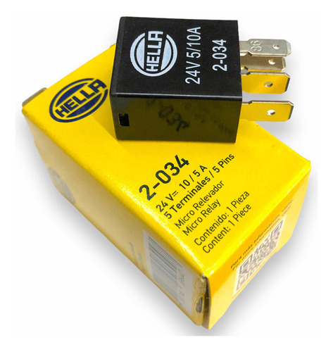 Micro Power Relay Hella 2-034 24v 10a 5a Industria Camiones