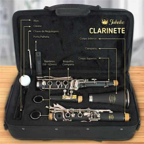 Imagem 5 de 9 de Clarinete Sib 17 Chaves - Jahnke Jcc001