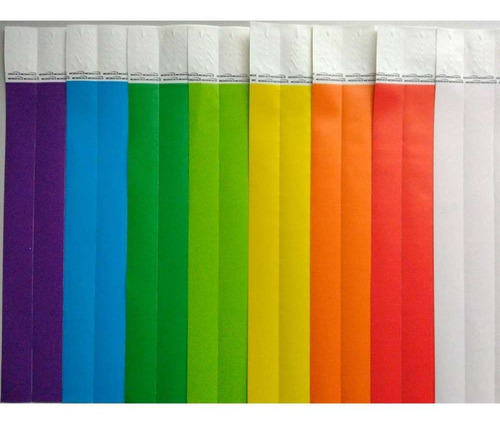 600 Pulseiras De Identificação Com Cores Sortidas Med - Míni