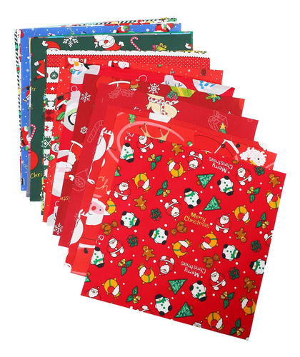 Navidad Tela Cuadrada De Algodón Con Retazos Navideños,