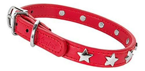 Collar Mascota Con Tachuelas, Rojo - Grande