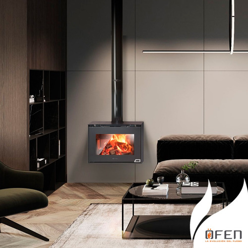 Estufa Premium Leña Ofen Holz. Salamandra Con Soporte Pared