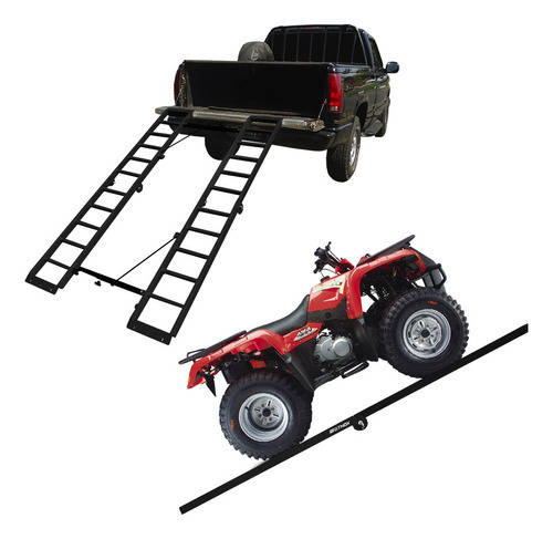 Rampa Para Quadriciclo Pick Up Universal 400 Kg Aço Carbono Cor Preto