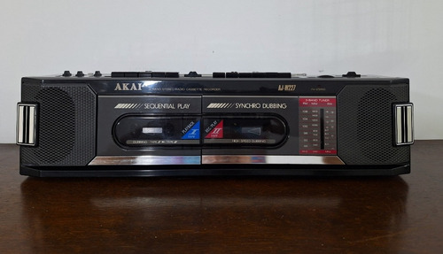 Antiguo Radiograbador Estéreo Akai Aj-w227s Funciona Negro (Usado)
