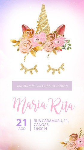 Imagem 2 de 2 de Convite Aniversario Virtual Personalizado Digital Whatsapp