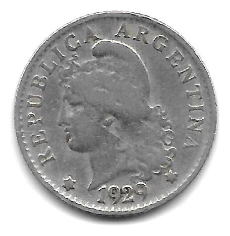 Argentina Moneda De Niquel De 5 Centavos Año 1929 - Vf-