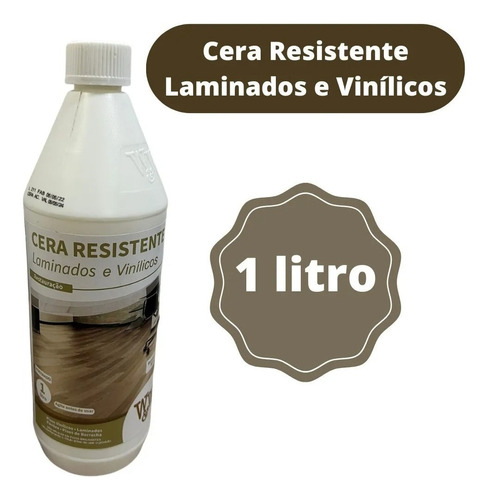 Cera Acetinada Restauração Piso Laminado E Vinílicos1 Litro 