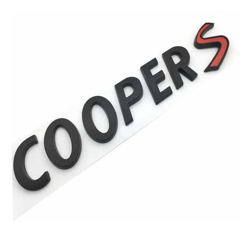 Emblema Mini Cooper S Negro / Rojo 2022 2021 2020 2019 2018