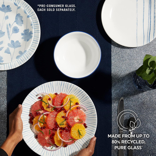 Set Platos Vidrio 6 Pcs Redonda Llano 10.25 Cm