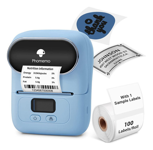 Impresora Térmica Bluetooth Portátil Phomemo M110 Color Azul