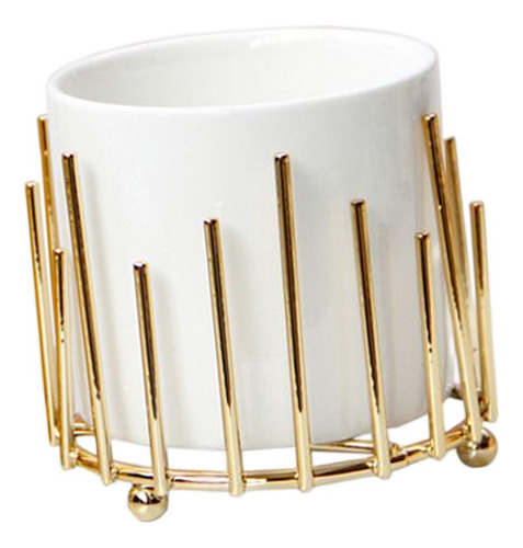 Soporte Para Brochas De Maquillaje, Organizador De Dorado S