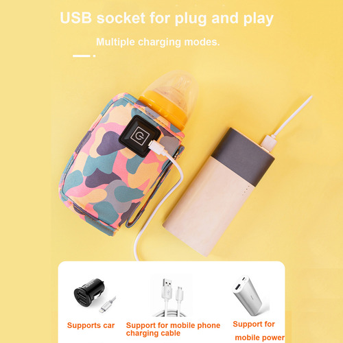 Calentador De Botellas De Viaje Usb: Cubierta Aislante Para