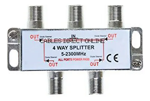 Divisor Coaxial Exterior 4 Vías, Compatible Con Rg6 Rg59, Pa