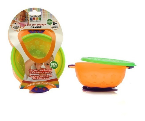  Bowl Con Sopapa, Asas Y Tapa Grande  Baby Innovation 