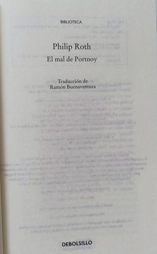 El Mal De Portnoy - Philip Roth (Usado)