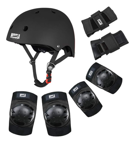 Equipo De Protección Casco Rodilleras Coderas Para Patinaje
