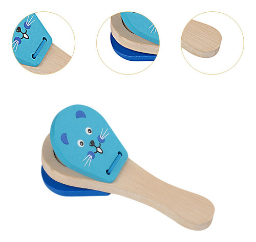 Juguete Musical De Madera Instrumentos De Percusión Azul