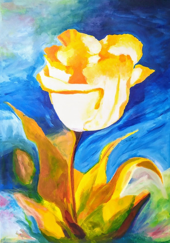 Imagen 2 de 7 de Pintura Acrílica En Lienzo, Medidas 50 Por 60 Cm.