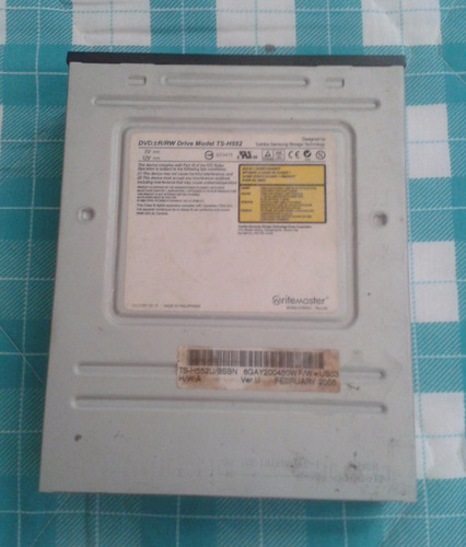 Lectora Y Quemadora Dvd+r/rw Toshiba Samsung Modelo Ts-h552