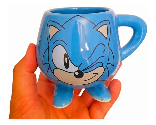 Taza / Mate Con Patitas Ceramica Personajes Sonic