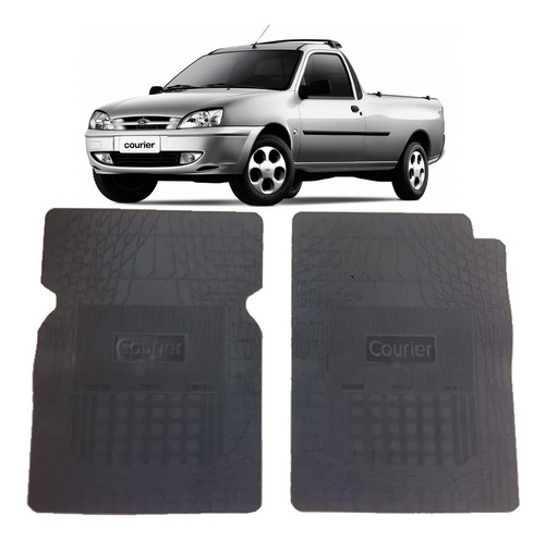 Jogo Tapete Borracha Personalizados Ford Courier 2008