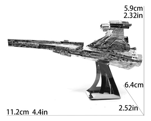 3d Metal - Mini Puzzle Armable Diseño Destructor Venator