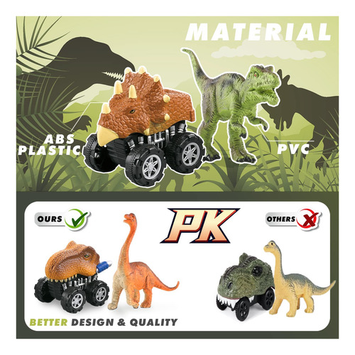 Juguetes De Dinosaurio Para Niños, 8 Camiones Monstruo De Di