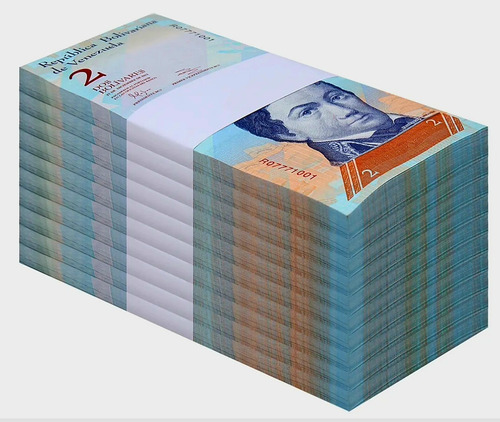 Bloque 1000 Billetes 2 Bolivares Venezuela  