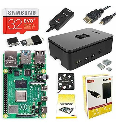 Kit De Inicio Canakit Raspberry Pi 4 De 4 Gb - Ram De 4 Gb